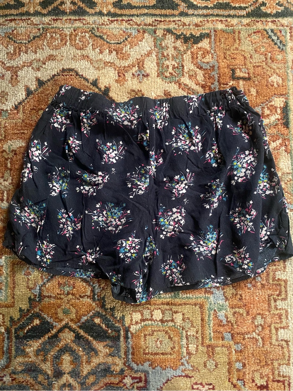 Fabric floral shorts
